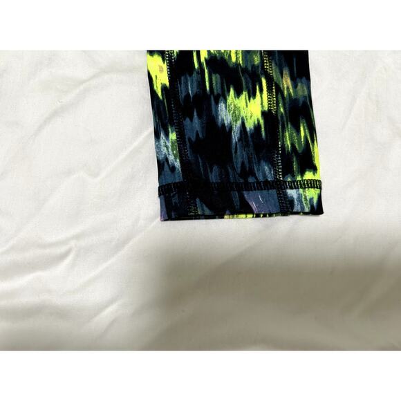 DKNY Womens High-Waist 7/8 Length Thight Pants Logo-Print Black Zest Logo Sz XS - Picture 4 of 8